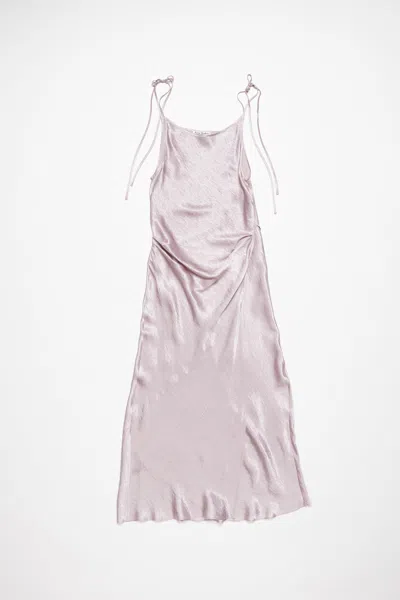 Acne Studios Satin Dress In Light Lilac Purple