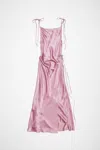 Acne Studios Satin Dress In Lilac Purple