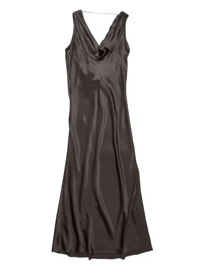 Acne Studios Satin Dress Woman Graphite