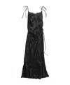 Acne Studios Drawstring Midi Dress In Black
