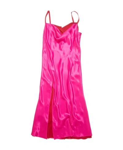 Acne Studios Sleeveless Silk Midi Dress In Purple