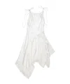 Acne Studios Satin Lace Dress In White