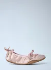 Acne Studios Women Satin Lace-up Shoes In Multi
