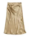 Acne Studios Satin Wrap Midi Skirt In Nude