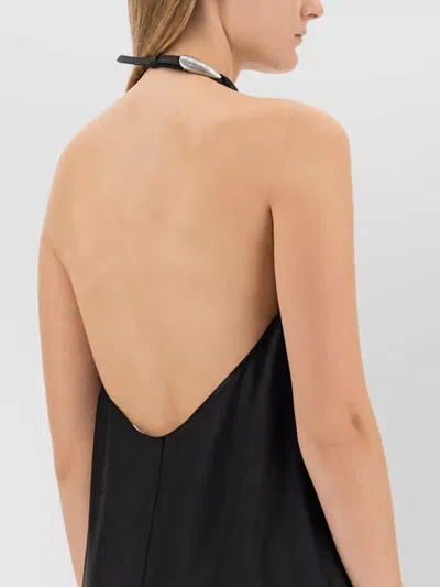 Acne Studios Satin Mini Dress In Black