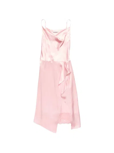 Acne Studios Satin Mini Dress In Pink