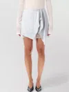 Acne Studios Asymmetrical Wrap Mini Skirt In Blue
