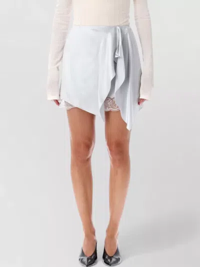 ACNE STUDIOS SATIN MINI WRAP SKIRT