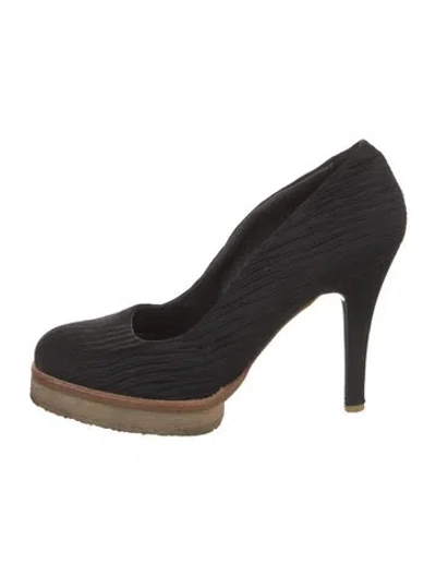 Pre-owned Acne Studios Satin Pumps In Black
