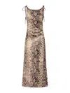 Acne Studios Satin Python Printed Dress