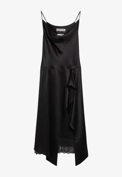 Acne Studios Satin Slip Dress In Black