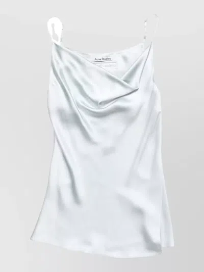 Acne Studios Shiny Satin Tank Top In Animal Print