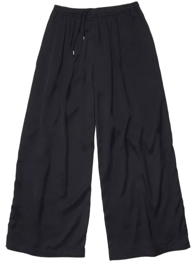 Acne Studios Satin Track Pants In Navy