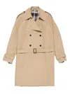 Acne Studios Double-breasted Trench Coat In Brown