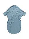 Acne Studios Satin Backless Dress In Blue