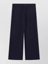 Acne Studios Satin Wide Leg Trousers With Back Pocket In Blue