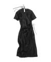 Acne Studios Satin Wrap Dress In Black