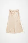 Acne Studios Beige Wrap Midi Skirt In Shell Beige