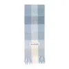 Acne Studios Alpaca Wool Blend Checkered Pattern Scarf In Blue
