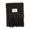 Acne Studios Fringed Wool-blend Scarf In Gray