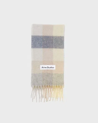 Acne Studios Scarf Checked Mohair Vanilj