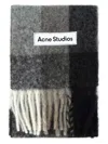 Acne Studios Fringed Scarf Scarves And Foulards Black In Multi