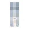 Acne Studios Alpaca Wool Blend Checkered Pattern Scarf In Blue