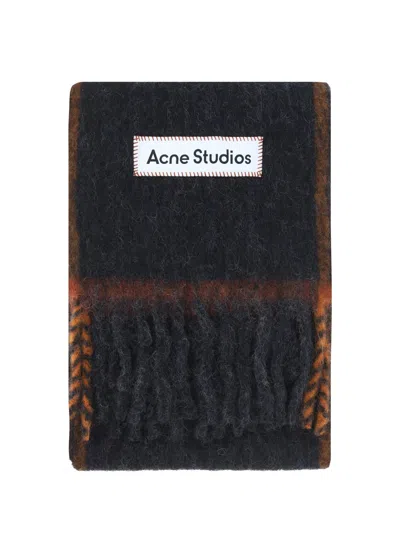 Acne Studios Alpaca Blend Scarf Scarves And Foulards Black