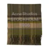 Acne Studios Green Wool Scarf In Multi