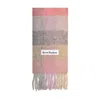 Acne Studios Vally Striped Alpaca-blend Scarf In Pink