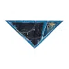 Acne Studios Scarf -  - Silk - Black/blue In Multi