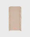 Acne Studios Scarf Soft Wool Fringed Oatmeal