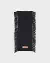 Acne Studios Scarf Soft Wool Fringed Svart