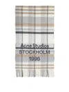 Acne Studios Unisex Wool Blend Scarf In Gray
