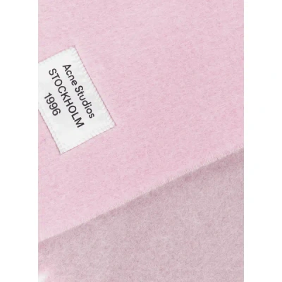 Acne Studios Scarf With A Plain And Checked Appearance In Pink