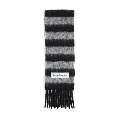 Acne Studios Scarf With Fringes In Black