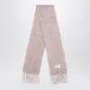 Acne Studios Pink Wool Scarf With Logo In Pink
