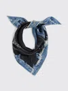 Acne Studios Printed Silk Scarf In Black
