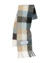 Acne Studios Checked Alpaca And Wool-blend Scarf In Blue