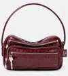 Acne Studios Schultertasche Camero Aus Leder In Burgund