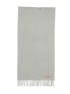 Acne Studios Fringe Wool Scarf - Narrow In Light Grey Melange