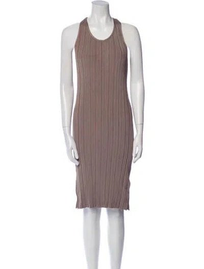 Pre-owned Acne Studios Scoop Neck Knee-length Dress In Neutral
