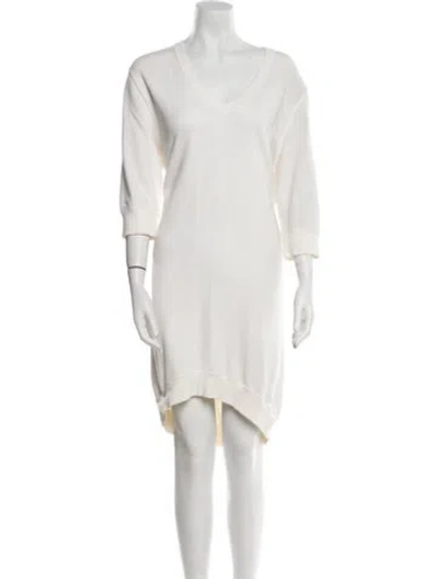 Pre-owned Acne Studios Scoop Neck Knee-length Dress In Neutral