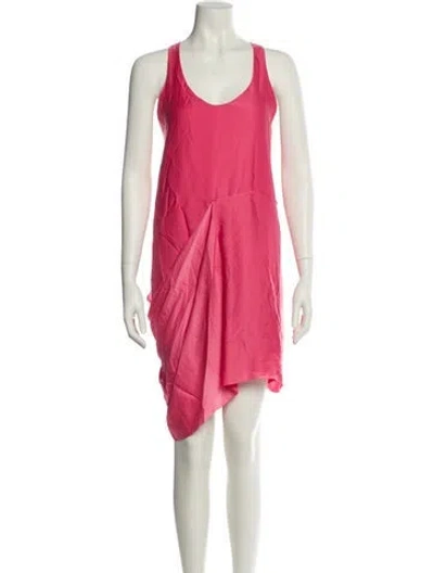 Pre-owned Acne Studios Scoop Neck Knee-length Dress In Pink