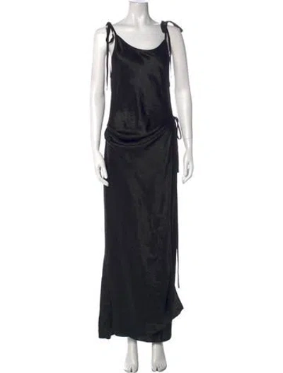 Pre-owned Acne Studios Scoop Neck Long Dress In Black