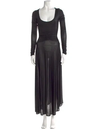 Pre-owned Acne Studios Scoop Neck Long Dress In Black
