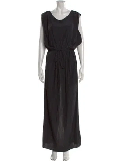 Pre-owned Acne Studios Scoop Neck Long Dress In Black