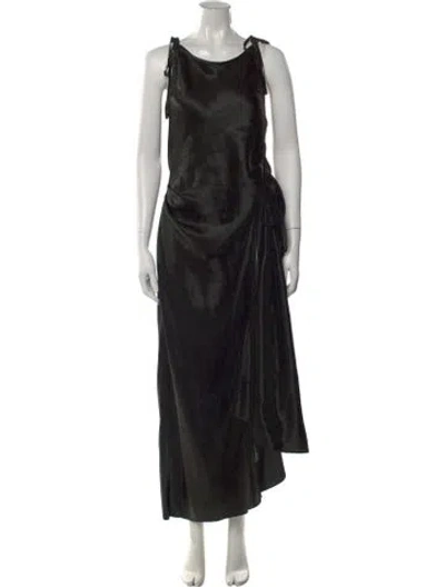 Pre-owned Acne Studios Scoop Neck Long Dress In Black