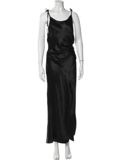 Pre-owned Acne Studios Scoop Neck Long Dress In Black