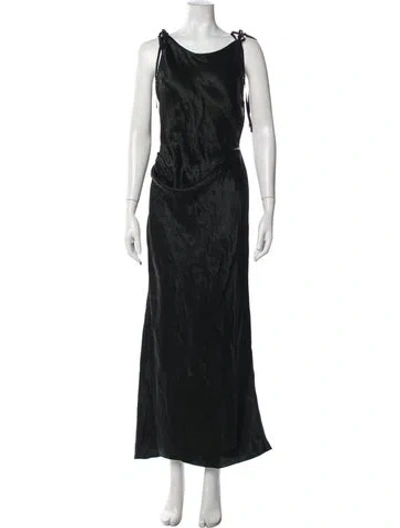 Pre-owned Acne Studios Scoop Neck Long Dress In Black